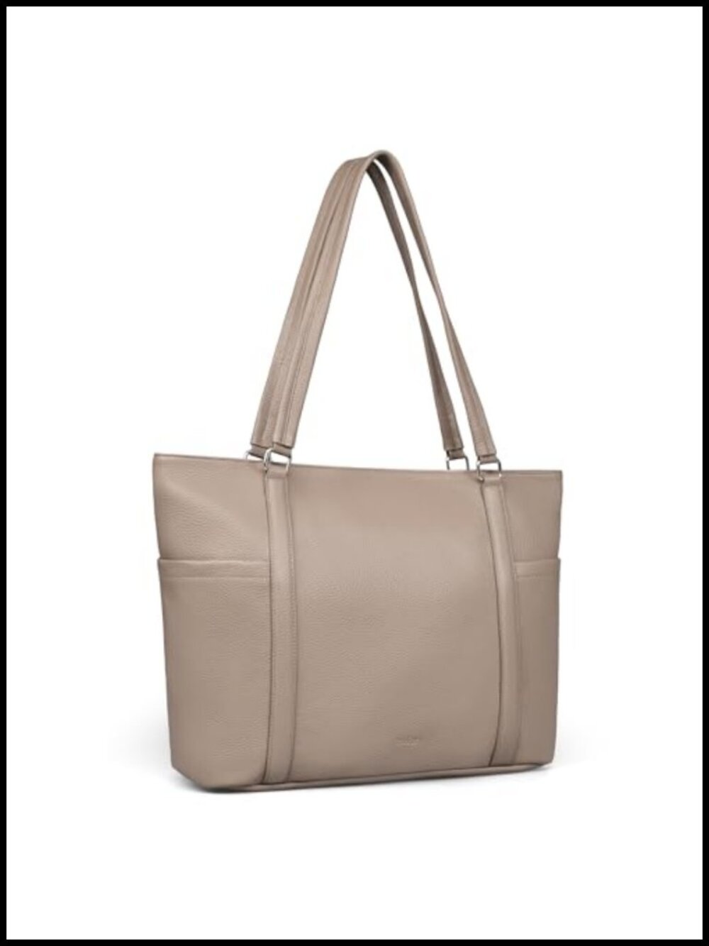 Genuine Leather Tote Bag for Women 14" Laptop Work Purse Shoulder Handbag
